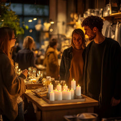 PCHERO polnilne LED sveče z daljinskim upravljalnikom - komplet 4 kosov