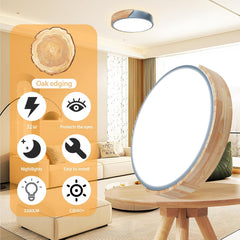 YEXATI lesena LED stropna svetilka z daljincem 32W, 3000–6000K
