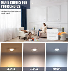 12x CLOKSH LED Vgradni reflektorji 6W z nastavljivo belo svetlobo