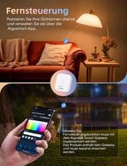 AIGOSTAR pametne LED žarnice 9 W z Bluetooth in upravljanjem prek Alexe - 6 kosov