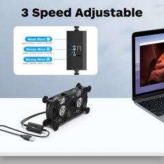 2x ELUTENG 80 mm USB ventilator s 3 hitrostmi