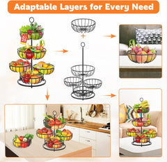 POUHENIER 5-nadstropna kovinska košara za sadje in zelenjavo