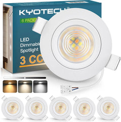 6x KYOTECH 80 mm vgradni LED reflektor 5 W IP44
