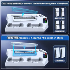 TOKLUCK stojalo za PS5/PS5 Pro s polnilno postajo