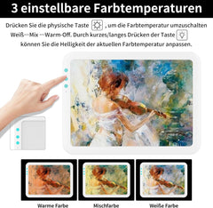 TOHETO A3 LED svetlobna miza z baterijo in nastavljivo svetlostjo