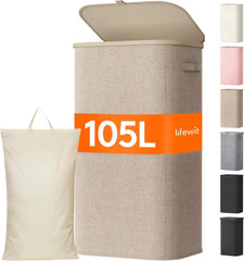 LIFEWIT 105 l koš za perilo s pokrovom