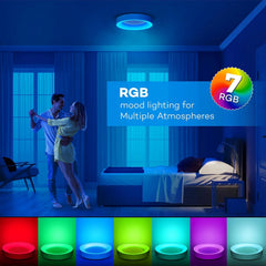 MATANE 28 cm RGB LED stropna svetilka z daljincem