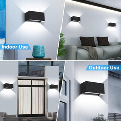 20 W LED Zunanje Stenske Svetilke - 6000 K (Komplet 2 Kosa)