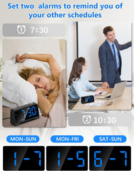MESQOOL glasna digitalna budilka z vibracijskim shakerjem