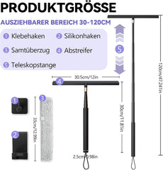MAUDZLAN teleskopski brisalec za steklo in tuš kabino 30–120 cm
