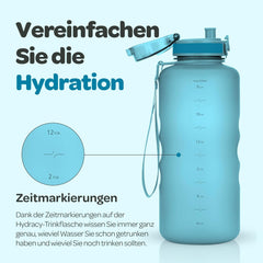 HYDRACY Steklenica Za Vodo Z Vložkom Za Sadje In Časovnim Oznaka­mi - 2 L