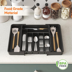 LIFEWIT raztegljiv organizator za kuhinjski predal (30–50 cm)