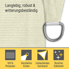 SOL ROYAL trikotno zračno senčilo - 3,6 × 3,6 × 3,6 m