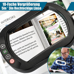 VEEMAGNI LED povečevalna lučka z 10x povečavo in stojalom