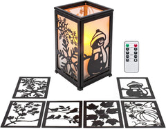 SIMPDECOR kovinsko lanterna z LED svečo in časovnikom