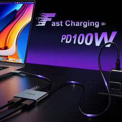 KOZYC 4v1 USB-C razdelilec, 2x HDMI 4K 30Hz