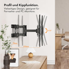 VONHAUS Dvojni vrtljiv in nagibni nosilec za TV 23–56"