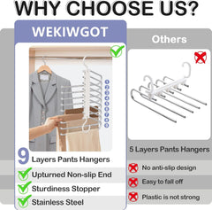 2x WEKIWGOT 9-nivojski obešalnik za hlače