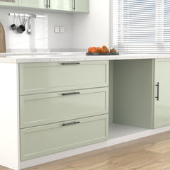 AWMNSRMAN črni ročaji za predale in kuhinjske omarice - paket 15 kosov