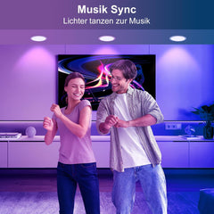 DUSKTEC RGB vgradne pametne LED točkovne luči z Alexa podporo - 7 W, 2700–6000 K