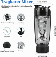 HNCY električni proteinski shaker z USB-polnjenjem 600ml