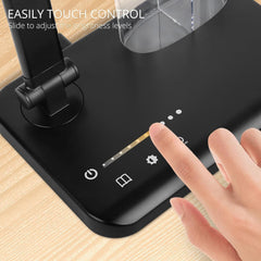 iVict LED namizna svetilka z dvojno vrtljivo roko in USB polnjenjem