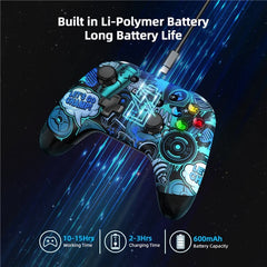 EasySMX brezžični Switch Pro krmilnik za Nintendo Switch/Lite/OLED z 4 programabilnimi gumbi - modra