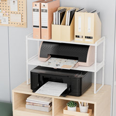 SANNO kovinska nastavljiva in zložljiva polica za omare - set 2 kosa