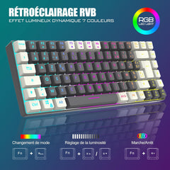 RED THUNDER Brezžični RGB komplet tipkovnice in miške