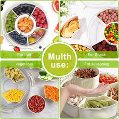 YIYICO 6-delna vrtljiva škatla za prigrizke s pokrovom