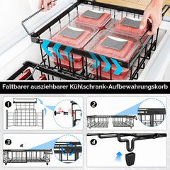 2x YSISLYBIN raztegljiva kovinska košara za zamrzovalnik