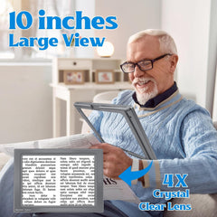 Zložljiva namizna prostoročna lupa s 50 LED lučkami - 4x povečava