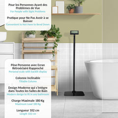 FISHTEC Digitalna Osebna Tehtnica z Dvignjenim Zaslonom