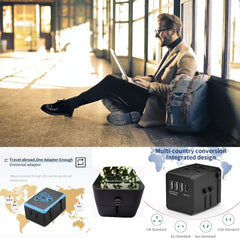 NANOLAKE univerzalni potovalni adapter EU/UK/US/AUS
