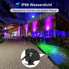 2x LINKE 44 cm RGB LED stenska svetilka z daljincem - 42 W