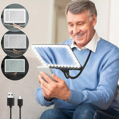 NZQXJXZ Prostoročno Povečevalno Steklo 5× z LED Lučko in USB Polnjenjem