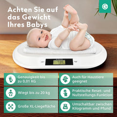 SILVERGEAR digitalna tehtnica za dojenčke in majhne živali z LED zaslonom – do 20 kg