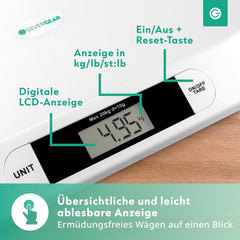 SILVERGEAR digitalna tehtnica za dojenčke in majhne živali z LED zaslonom – do 20 kg
