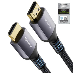 STOUCHI 2 m HDMI 2.1 kabel - ultra hitri 48 Gbps kabel za 8K/10K, 4K 120/144 Hz