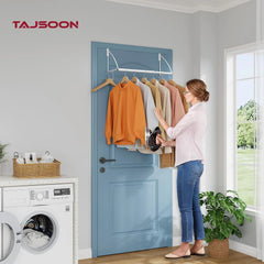 Tajsoon Raztegljiv obešalnik za vrata 47–62 cm bel
