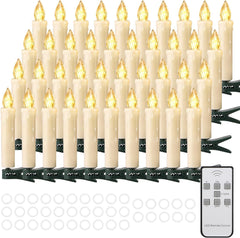 CIBNEW set 40 Brezžičnih LED božičnih svečk za jelko z daljinskim upravljalnikom
