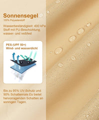 LOVE STORY vodoodporno pravokotno senčno jadro – 2 x 2 m