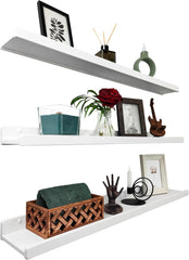 WOOD WEDGE Komplet 3 stenskih polic iz masivnega lesa – 60 cm