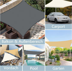 LOVE STORY trikotno senčilo z montažnim kompletom - 2,5 × 2,5 × 3,5 m