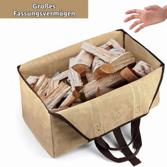 BONTHEE XXL torba za drva iz platna 58×28×45 cm