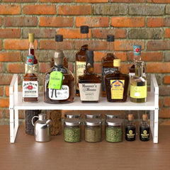 SANNO kovinska nastavljiva in zložljiva polica za omare - set 2 kosa