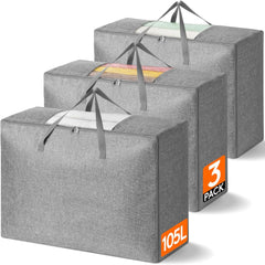 LIFEWIT komplet 3 velikih shranjevalnih vreč z ročaji - 70 × 30 × 50 cm, 105 L