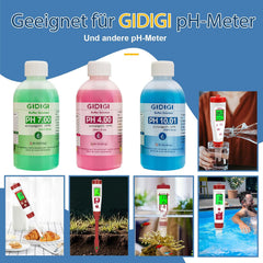 3x GIDIGI pH kalibracijska raztopina 250 ml (pH 4.00/7.00/10.01)