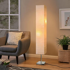 LALISU stoječa zatemnilna svetilka z lanenim senčilom in nožnim stikalom