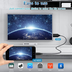 JUCONU HDMI kabel za iPhone na TV, 2 m, črn